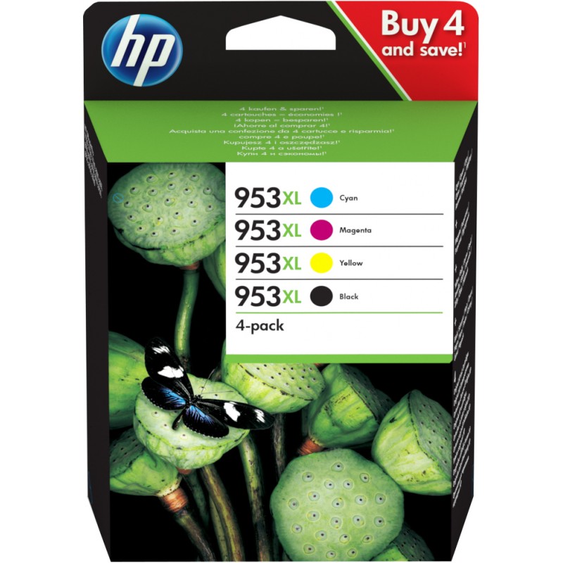 HP Pack 953 XL - 3HZ52AE - 4 Cartouches jet d'encre d'origine