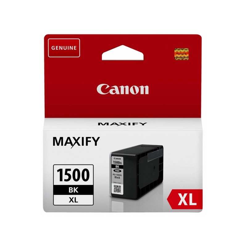 Canon PGI-1500 BK Black Ink Cartridge - For MAXIFY MB2050, MB2150, MB2155, MB2350, MB2750, MB2755 Printers