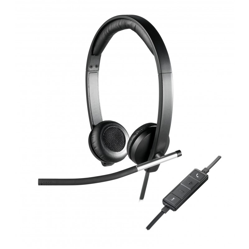 Logitech Casque USB avec micro - port USB - noir