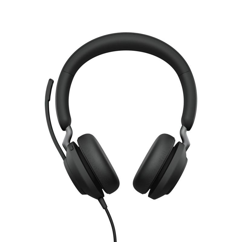 jabra evolve2 40, uc stereo casque avec fil arceau bureau centre d appels  usb type-a noir - casques et enceintes