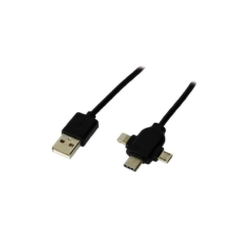mcl mc9231c multiz1m câble usb usb 2.0 usb a usb c microusb b